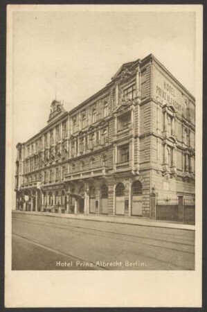 Ansichtskarte "Hotel Prinz Albrecht", Prinz-Albrecht-Straße [1/2]