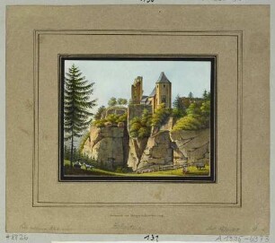 Ruinöse Teile der Burg Hohnstein in der Sächsischen Schweiz