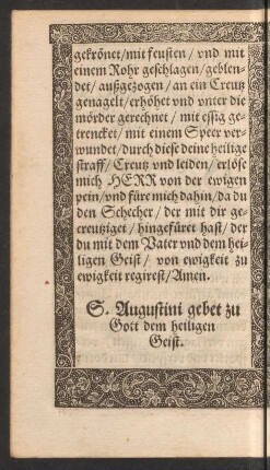 S. Augustini gebet zu Gott dem heiligen Geist.