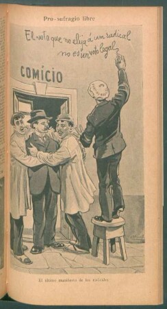 Pro-sufragio libre - [Caricatura] : El último manifesto de los radicales
