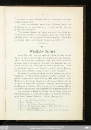 VII. Westliche Sahara.
