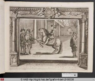 [König Ludwig XIII beim Dressurreiten]