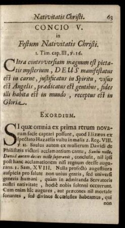 Concio V. in Festum Nativitatis Christi.