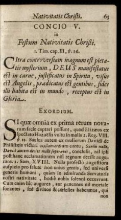 Concio V. in Festum Nativitatis Christi.