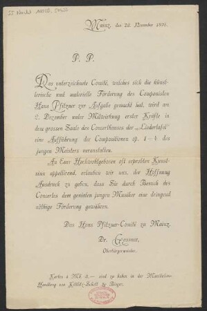 Brief an Unbekannt : 26.11.1895