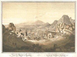 Gärtner, Friedrich von; Taormina (Sizilien); "Reste des Theaters in Taormina" - Perspektive