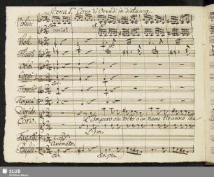 Coro [e Recitativo] L'impero sia tolto a un Nume tiranno