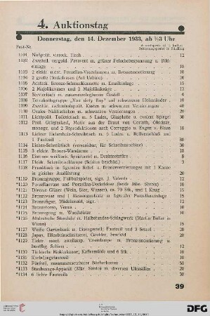4. Auktionstag (Nr. 1101-1475)