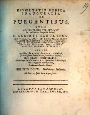 Diss. med. inaug. de purgantibus