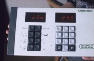 Fotografie: Prozeßtechnik, Elektronik, Fütterungscomputer, Bedienelement