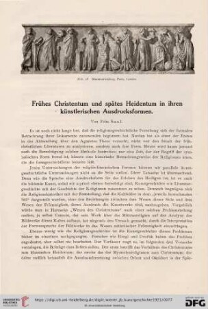 2: Frühes Christentum und spätes Heidentum in ihren künstlerischen Ausdrucksformen