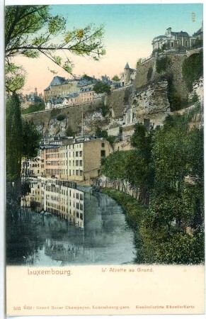 Luxemburg. L Alzette au Grund