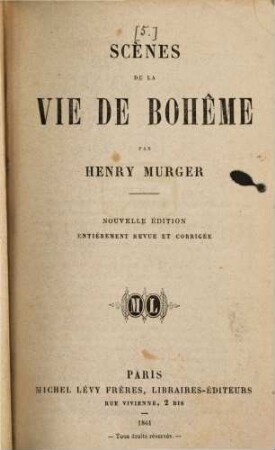 Oeuvres complètes de Henry Murger. 5