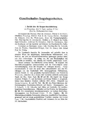 Gesellschafts-Angelegenheiten