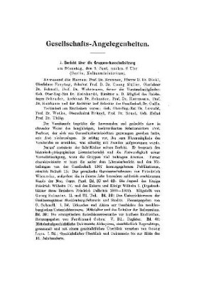 Gesellschafts-Angelegenheiten