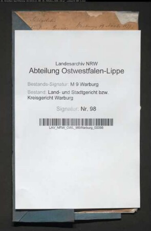 Subhastation des Besitzes der Witwe Pauline Grone geb. Schlüter in Warburg