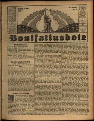 Erste Ausgabe vom Sonntag, den 12. März 1933.
