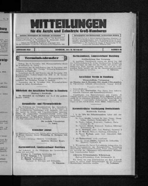 Jahrgang 1933, Hamburg, den 12. November, Nummer 46