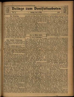 Zweite Ausgabe vom Sonntag, den 14. März 1926.