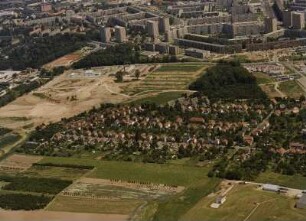 Stadtteilansicht Nickern und Prohlis mit Dohnaer Straße (F 172)