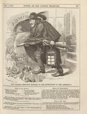 Guy Fawkes Tennyson blowing up the authorities of the admiralty