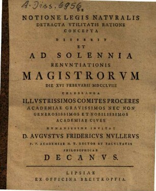 De notione legis naturalis detracta utilitatis ratione concepta