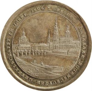 Christian Gottfried Heymen - Widmungsmedaille der Bogenschützengesellschaft zu Dresden