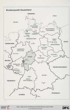 Karte Bundesrepublik Deutschland