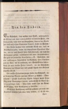 Von den Fiebern