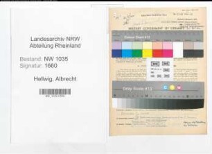 Entnazifizierung Albrecht Hellwig , geb. 02.01.1908 (Elektroingenieur)
