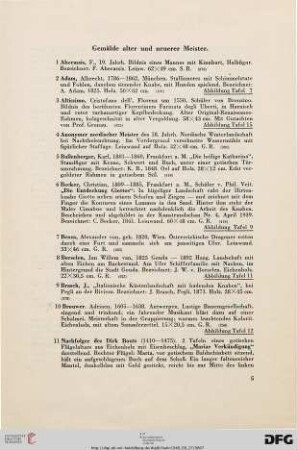 Gemälde alter und neuerer Meister (Nr. 1-119)
