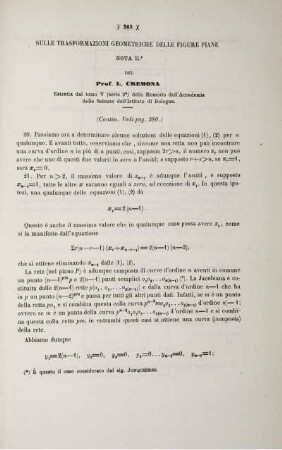 Sulle trasformazioni geometriche delle figure piane nota II.