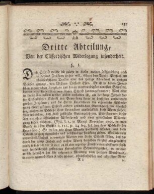 Dritte Abteilung, Von der Cliffordischen Widerlegung insonderheit.