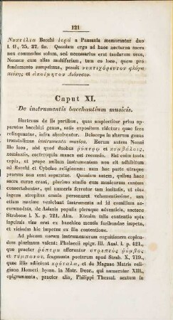 Caput XI. De instrumentis bacchantium musicis.