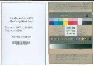 Entnazifizierung Heinrich Hemke , geb. 18.05.1899 (Stadtinspektor)