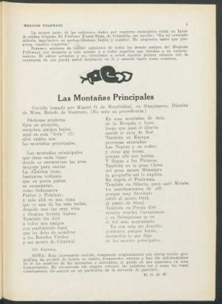 Las montañas pricipales