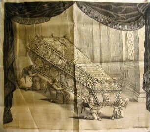 Textile Grafik 'Sarkophag Wolfgang Julius Graf von Hohenlohe'