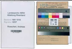 Entnazifizierung Andreas Roeschert , geb. 29.07.1902 (Schaedlingsbekaenpfer)