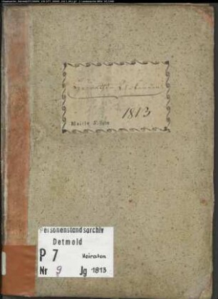 Zivilstandsregister der Munizipalität Südlohn (H 1813)