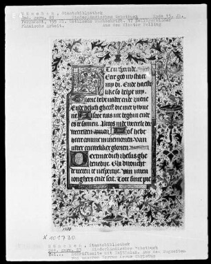 Niederländisches Gebetbuch — Initialen und Vollbordüre