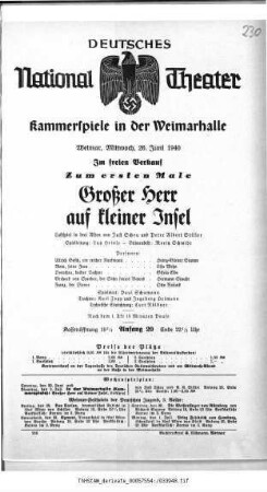 Großer Herr auf kleiner Insel