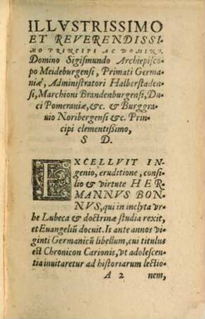 ... Pars Chronici Carionis, 1