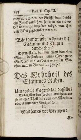 I. Das Erbtheil des Stammes Ruben.