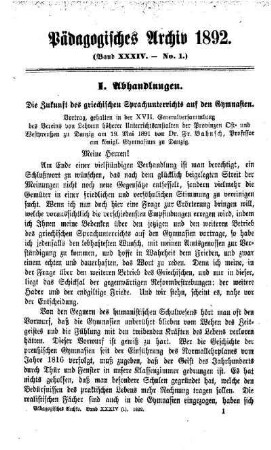 Die Zukunft des griechischen Sprachunterrichts auf den Gymnasien