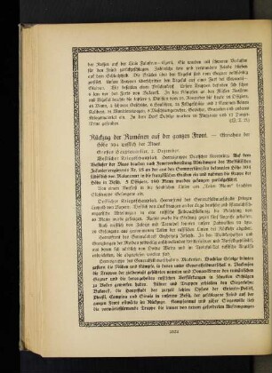 Rückzug der Rumänen auf der ganzen Front.