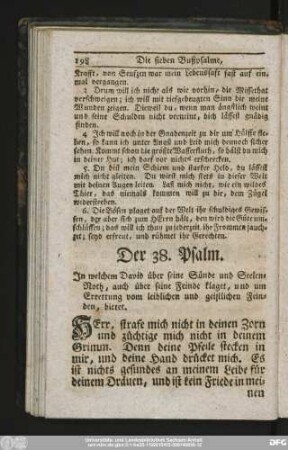 Der 38. Psalm.