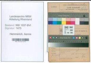 Entnazifizierung Aenne Hemmerich , geb. 30.08.1910 (Gastwirtin)