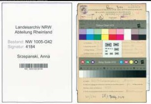 Entnazifizierung Anna Srzepanski , geb. 28.04.1892 ()