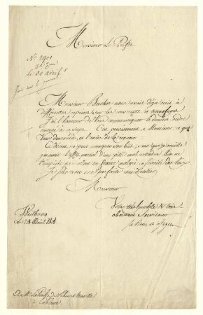 Brief mit Unterschrift