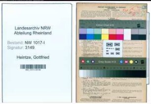 Entnazifizierung Gottfried Heintze , geb. 14.03.1913 ()